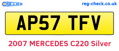 AP57TFV are the vehicle registration plates.