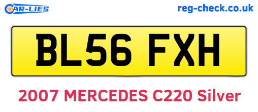 BL56FXH are the vehicle registration plates.