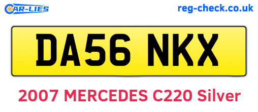 DA56NKX are the vehicle registration plates.