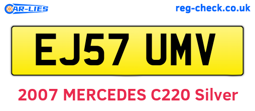 EJ57UMV are the vehicle registration plates.