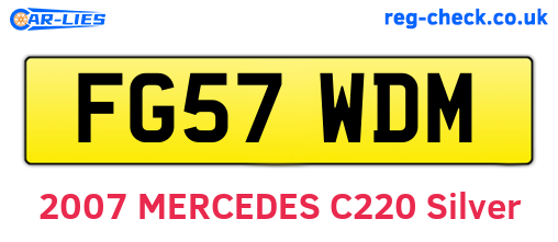 FG57WDM are the vehicle registration plates.