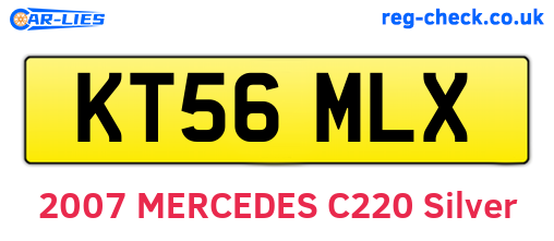 KT56MLX are the vehicle registration plates.