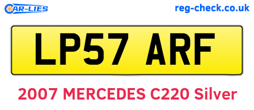 LP57ARF are the vehicle registration plates.