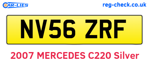 NV56ZRF are the vehicle registration plates.