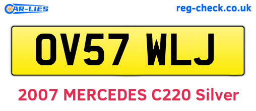 OV57WLJ are the vehicle registration plates.