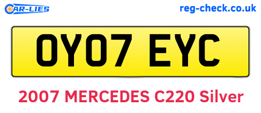 OY07EYC are the vehicle registration plates.