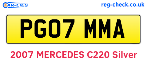 PG07MMA are the vehicle registration plates.