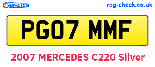 PG07MMF are the vehicle registration plates.