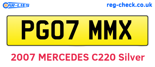 PG07MMX are the vehicle registration plates.