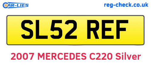 SL52REF are the vehicle registration plates.