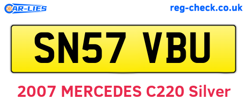 SN57VBU are the vehicle registration plates.