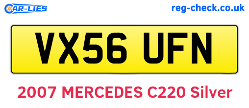 VX56UFN are the vehicle registration plates.