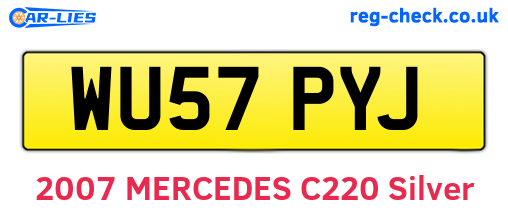 WU57PYJ are the vehicle registration plates.