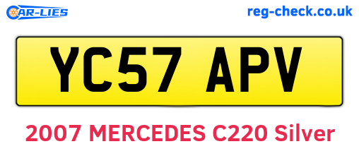 YC57APV are the vehicle registration plates.