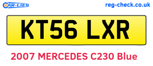 KT56LXR are the vehicle registration plates.