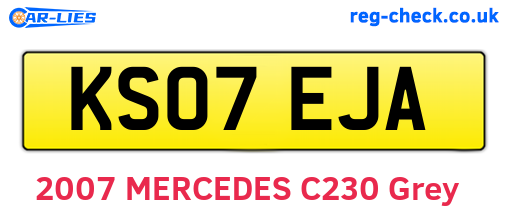 KS07EJA are the vehicle registration plates.