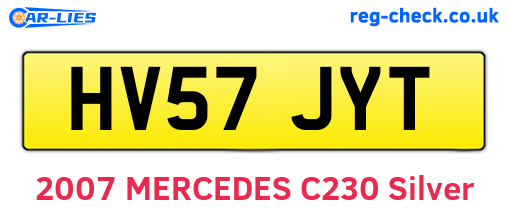 HV57JYT are the vehicle registration plates.