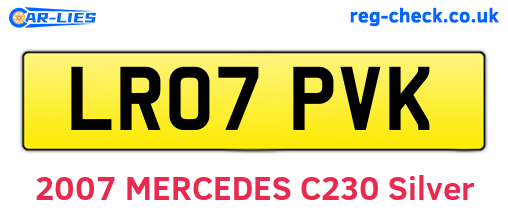 LR07PVK are the vehicle registration plates.