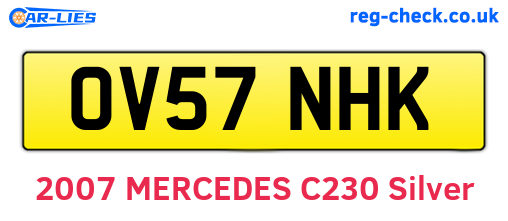 OV57NHK are the vehicle registration plates.
