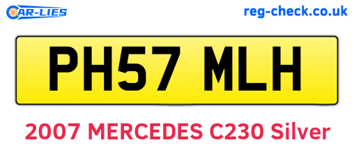 PH57MLH are the vehicle registration plates.