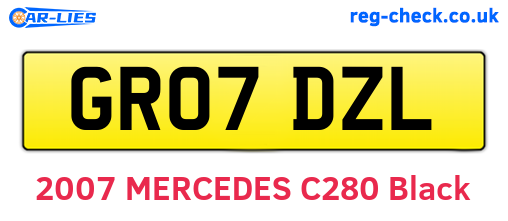 GR07DZL are the vehicle registration plates.
