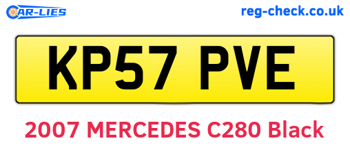 KP57PVE are the vehicle registration plates.