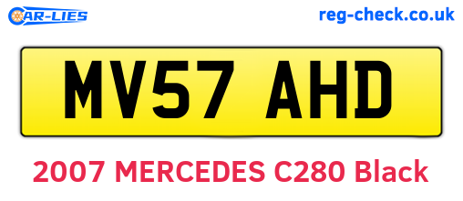 MV57AHD are the vehicle registration plates.