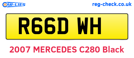 R66DWH are the vehicle registration plates.