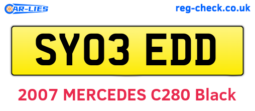 SY03EDD are the vehicle registration plates.