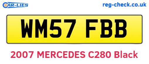 WM57FBB are the vehicle registration plates.