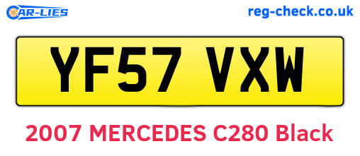 YF57VXW are the vehicle registration plates.