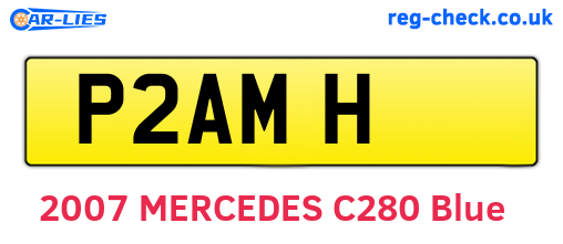 P2AMH are the vehicle registration plates.