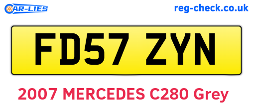 FD57ZYN are the vehicle registration plates.
