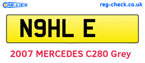 N9HLE are the vehicle registration plates.