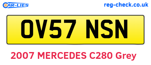 OV57NSN are the vehicle registration plates.