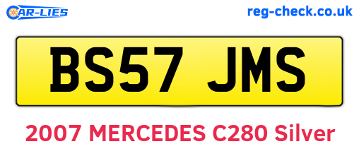 BS57JMS are the vehicle registration plates.
