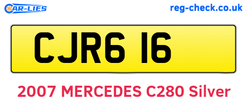 CJR616 are the vehicle registration plates.