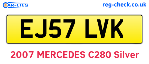 EJ57LVK are the vehicle registration plates.