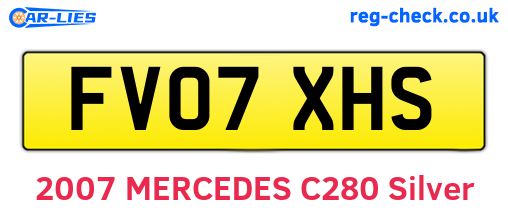 FV07XHS are the vehicle registration plates.