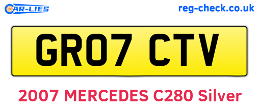 GR07CTV are the vehicle registration plates.