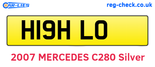H19HLO are the vehicle registration plates.
