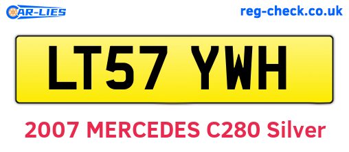 LT57YWH are the vehicle registration plates.