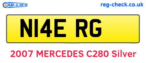 N14ERG are the vehicle registration plates.