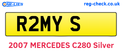 R2MYS are the vehicle registration plates.