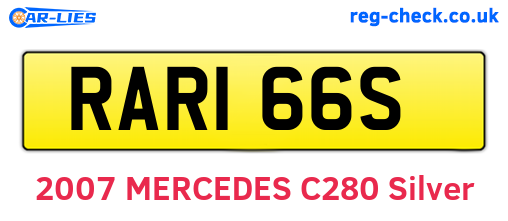 RAR166S are the vehicle registration plates.