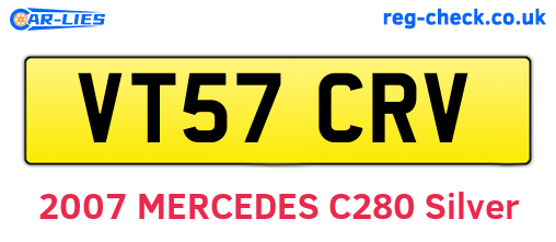 VT57CRV are the vehicle registration plates.