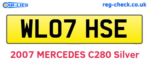 WL07HSE are the vehicle registration plates.
