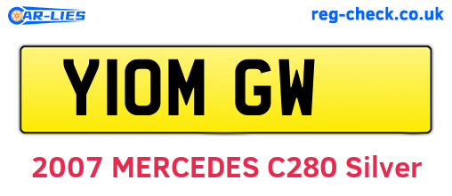 Y10MGW are the vehicle registration plates.