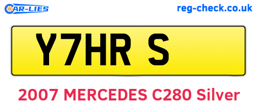 Y7HRS are the vehicle registration plates.