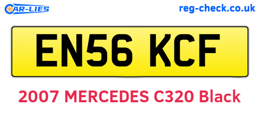 EN56KCF are the vehicle registration plates.